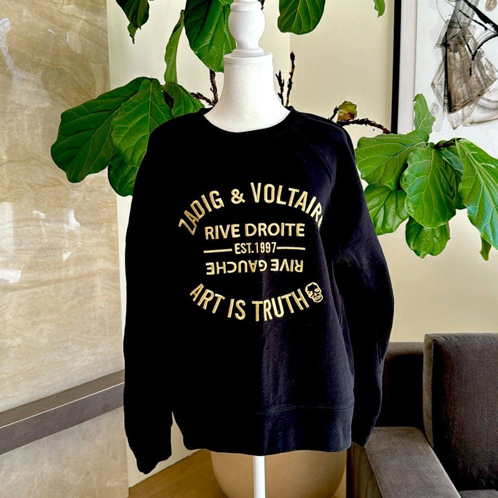 Zadig & Voltaire black cotton sweatshirt